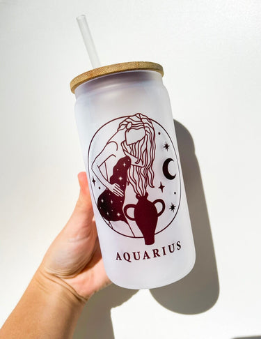 Aquarius Tumbler Halo Quartz Glass Tumbler